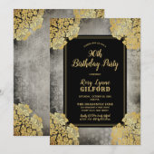 Gray | 90e Victoriaans Goud-partij 90e verjaardag Kaart (Voorkant / Achterkant)