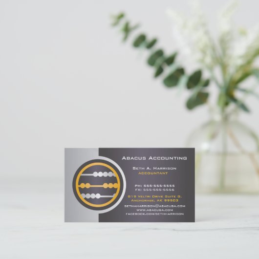 Gray Abacus Accounting Visitekaartjes (Staand voorkant)