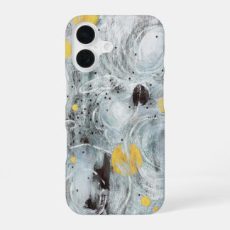 Gray Abstract Artistic Texture Design iPhone 16 Hoesje
