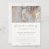 GRAY AGATE CELEBRATING MEMORIAL SERVICE INVITE BEDANKKAART (Voorkant)