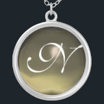 Gray Agate Gem Monogram Zilver Vergulden Ketting<br><div class="desc">Elegant en uniek ontwerp met edelsteen. Zeer nauwkeurige modellering en rendering van verpleegkundigen in 3D Studio Max door Bulgan Lumini.Part uit de serie Hyper Talismans.</div>