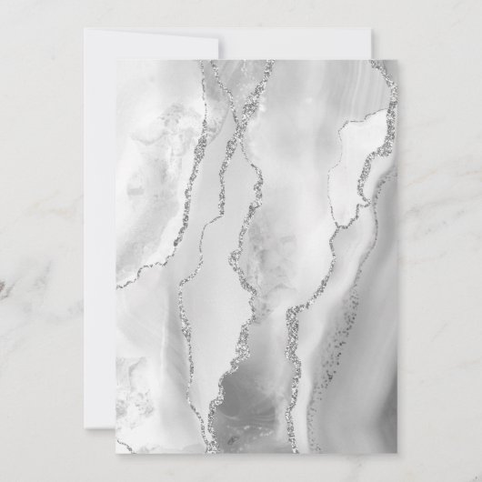 Gray Agate Silver 25th Anniversary Kaart (Achterkant)