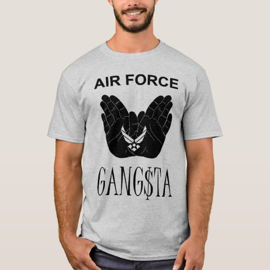 Gray Air Force Gangsta T-shirt (Voorkant)