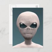 Gray Alien Briefkaart (Voorkant / Achterkant)