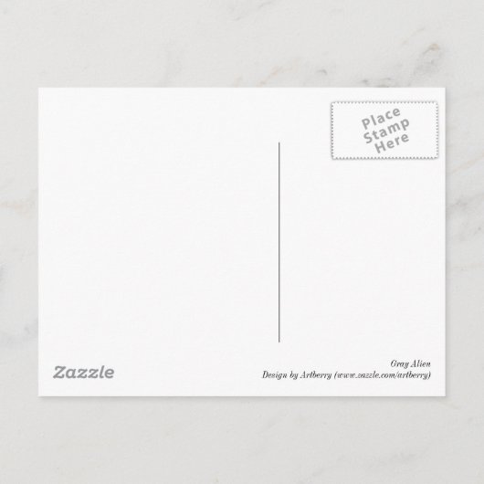 Gray Alien Briefkaart (Achterkant)
