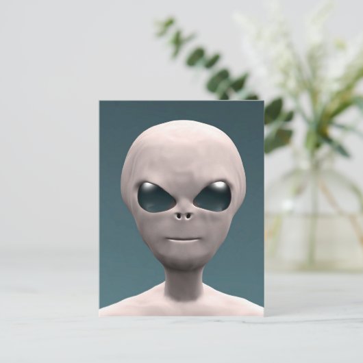 Gray Alien Briefkaart (Staand voorkant)