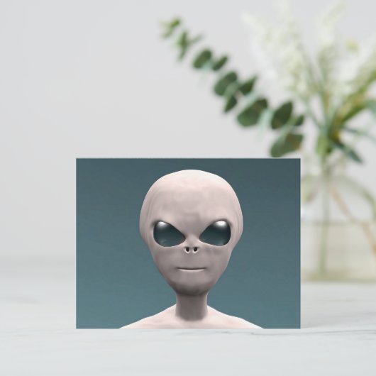 Gray Alien Briefkaart (Staand voorkant)