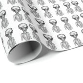 Gray Alien Cadeaupapier (Rol Hoek)