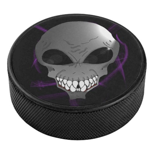 Gray alien Hockey Puck (3/4)