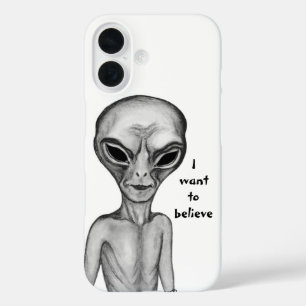 Gray Alien, ik wil geloven iPhone 16 Hoesje