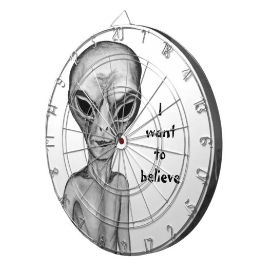 Gray Alien, ik wil geloven Dartbord (Voorkant Rechts)