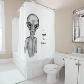 Gray Alien, ik wil geloven Douchegordijn (In situ)