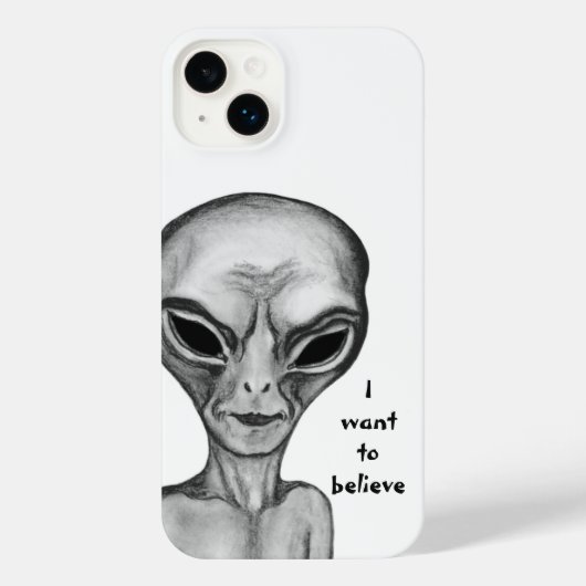 Gray Alien, ik wil geloven iPhone Hoesje (Achterkant)