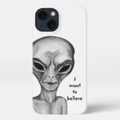 Gray Alien, ik wil geloven iPhone Hoesje (Achterkant)