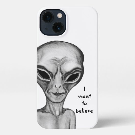 Gray Alien, ik wil geloven iPhone Hoesje (Achterkant)