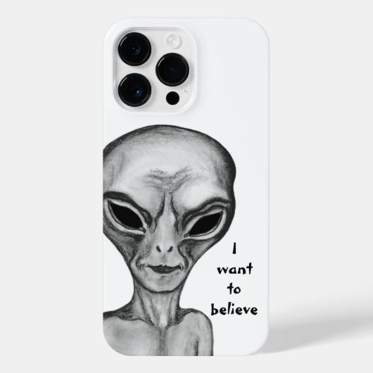 Gray Alien, ik wil geloven iPhone Hoesje (Achterkant)