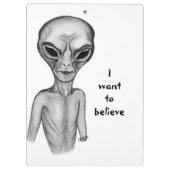 Gray Alien, ik wil geloven Klembord (Achterkant)