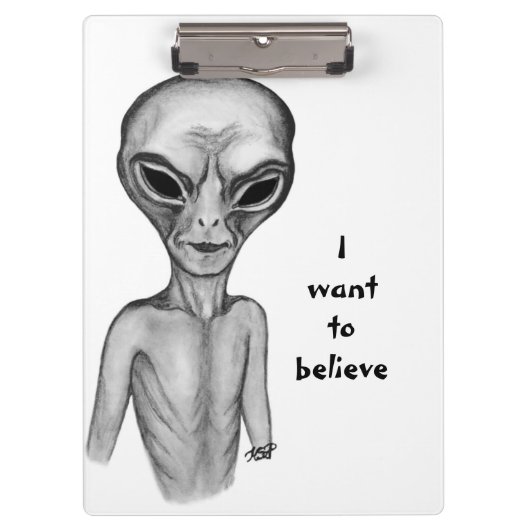 Gray Alien, ik wil geloven Klembord (Voorkant)