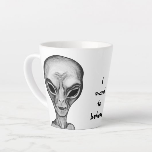 Gray Alien, ik wil geloven Latte Mok (Linkerhoek)