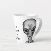 Gray Alien, ik wil geloven Latte Mok (Rechterhoek)