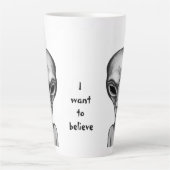Gray Alien, ik wil geloven Latte Mok (Voorkant)