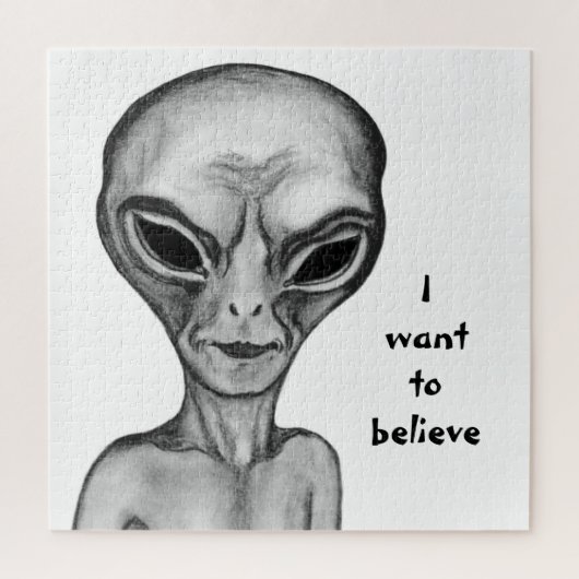 Gray Alien, ik wil geloven Legpuzzel (Verticaal)