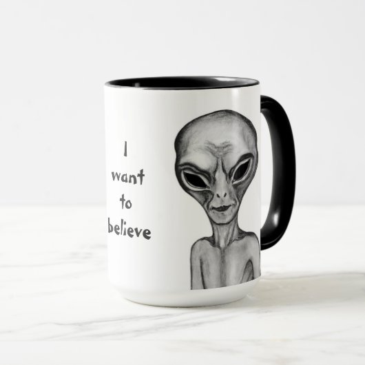 Gray Alien, ik wil geloven Mok (Voorkant rechts)