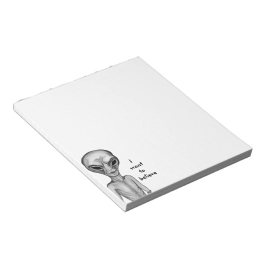 Gray Alien, ik wil geloven Notitieblok (Schuin)