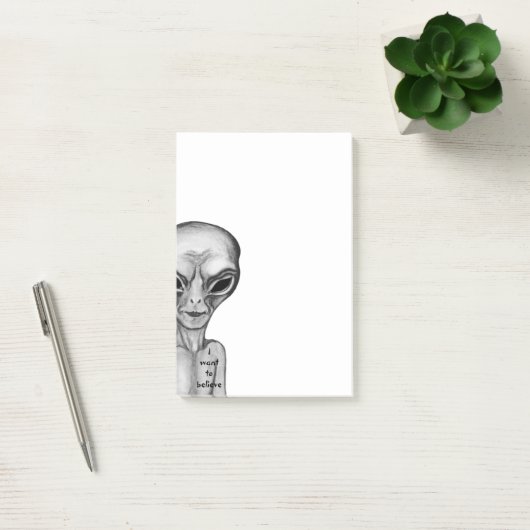 Gray Alien, ik wil geloven Post-it® Notes (Kantoor)