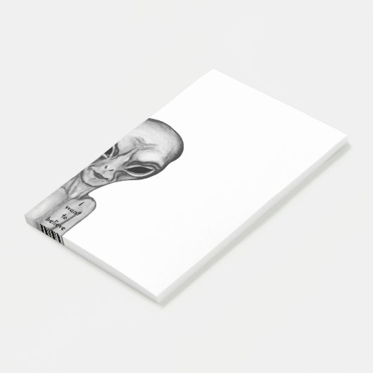 Gray Alien, ik wil geloven Post-it® Notes (Schuin)