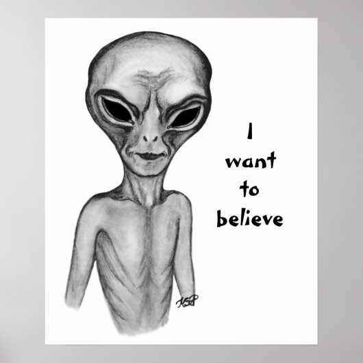 Gray Alien, ik wil geloven Poster (Voorkant)