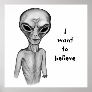 Gray Alien, ik wil geloven Poster