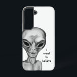 Gray Alien, ik wil geloven Samsung Galaxy Hoesje<br><div class="desc">Grijze Alien,  Fantasy Art Potcil Tekening door Krisi ArtKSZP >> Meer producten in winkelrubriek >> Alien >> Grijze Alien</div>