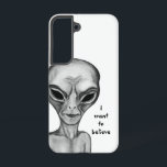 Gray Alien, ik wil geloven Samsung Galaxy Hoesje<br><div class="desc">Grijze Alien,  Fantasy Art Potcil Tekening door Krisi ArtKSZP >> Meer producten in winkelrubriek >> Alien >> Grijze Alien</div>