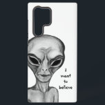 Gray Alien, ik wil geloven Samsung Galaxy Hoesje<br><div class="desc">Grijze Alien,  Fantasy Art Potcil Tekening door Krisi ArtKSZP >> Meer producten in winkelrubriek >> Alien >> Grijze Alien</div>