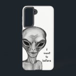 Gray Alien, ik wil geloven Samsung Galaxy Hoesje<br><div class="desc">Grijze Alien,  Fantasy Art Potcil Tekening door Krisi ArtKSZP >> Meer producten in winkelrubriek >> Alien >> Grijze Alien</div>