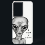 Gray Alien, ik wil geloven Samsung Galaxy Hoesje<br><div class="desc">Grijze Alien,  Fantasy Art Potcil Tekening door Krisi ArtKSZP >> Meer producten in winkelrubriek >> Alien >> Grijze Alien</div>
