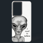 Gray Alien, ik wil geloven Samsung Galaxy Hoesje<br><div class="desc">Grijze Alien,  Fantasy Art Potcil Tekening door Krisi ArtKSZP >> Meer producten in winkelrubriek >> Alien >> Grijze Alien</div>