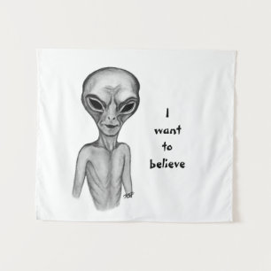 Gray Alien, ik wil geloven Wandkleed