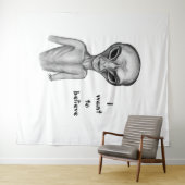 Gray Alien, ik wil geloven Wandkleed (In Situ (horizontaal))