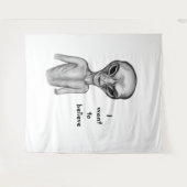 Gray Alien, ik wil geloven Wandkleed (Voorkant (horizontaal))