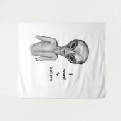 Gray Alien, ik wil geloven Wandkleed (Voorkant (horizontaal))
