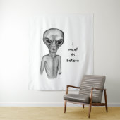 Gray Alien, ik wil geloven Wandkleed (In situ)