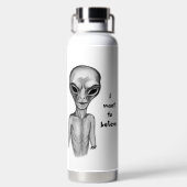 Gray Alien, ik wil geloven Waterfles (Achterkant)