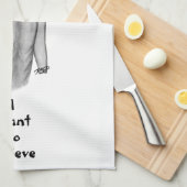 Gray Alien , ik wil Kitchen Towel geloven Theedoek (Quarter Fold)