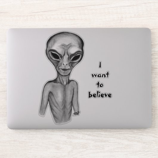 Gray Alien , ik wil Sticker geloven (Computer)