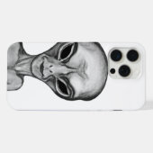 Gray Alien iPhone Hoesje (Achterkant horizontaal)