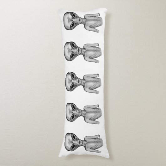 Gray Alien Lichaamskussen (Voorkant Verticaal)