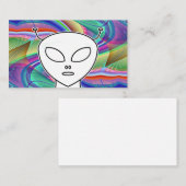 Gray Alien Line Drawing Visitekaartje (Voorkant / Achterkant)