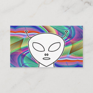 Gray Alien Line Drawing Visitekaartje